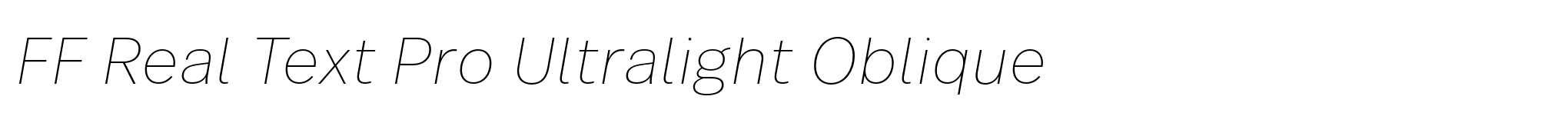 FF Real Text Pro Ultralight Oblique image
